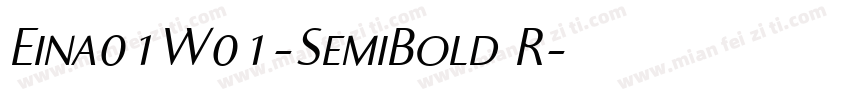 Eina01W01-SemiBold R字体转换